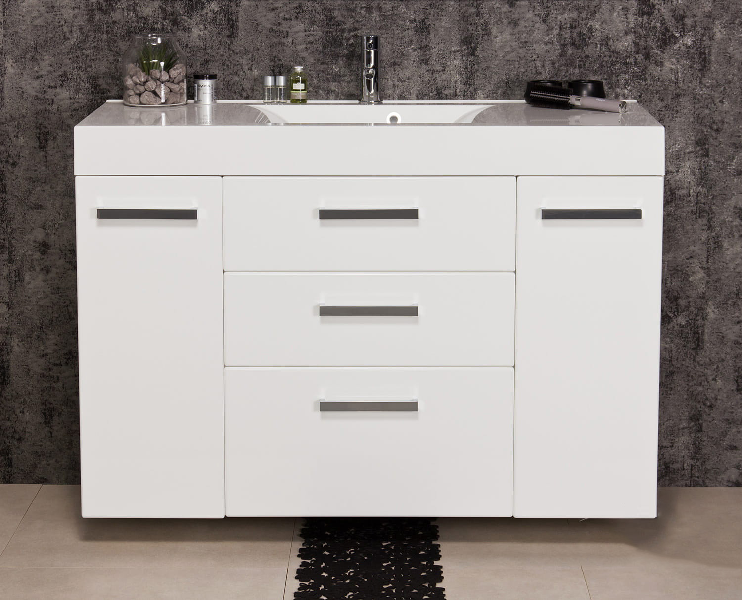 Badmöbel  Aruva, Breite 120 cm, XL-Ausführung, weiß