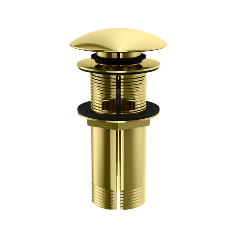 Ablaufgarnitur Pop-up Ventil gold brushed, universal Ablaufventil von KOHLMANN