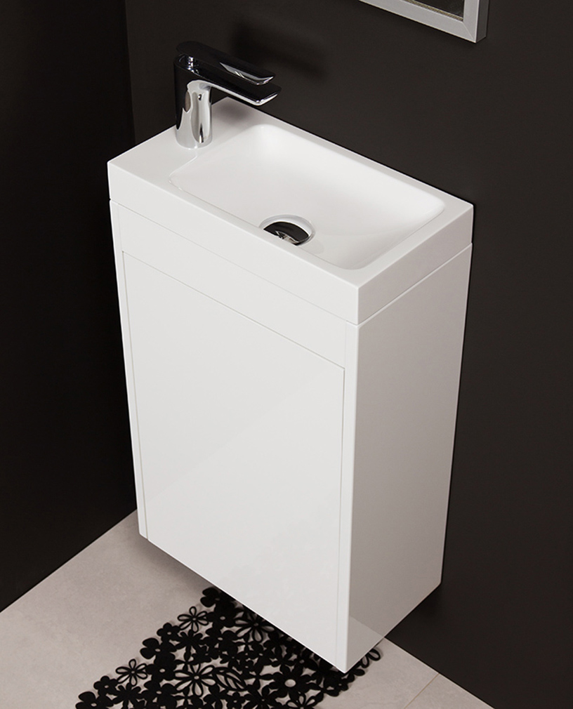 Badmöbel Gäste-WC Guest 40 cm, weiß, vormontiert